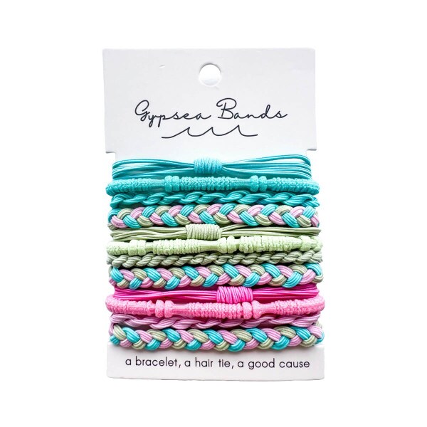 Gypsea Bands Maui Colorful Pink, Green, Blue Bracelets/Hair Ties